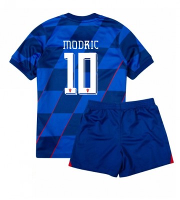 Kroatien Luka Modric #10 Udebanesæt Børn EM 2024 Kort ærmer (+ korte bukser)